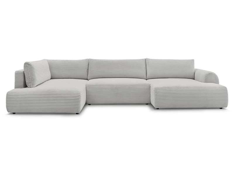 Wohnlandschaft BOBOCHIC LUCIEN Cord-Stoff hellgrau