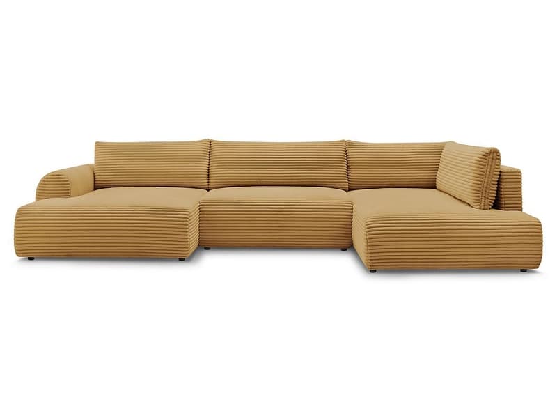 Wohnlandschaft BOBOCHIC LUCIEN Cord-Stoff gelb