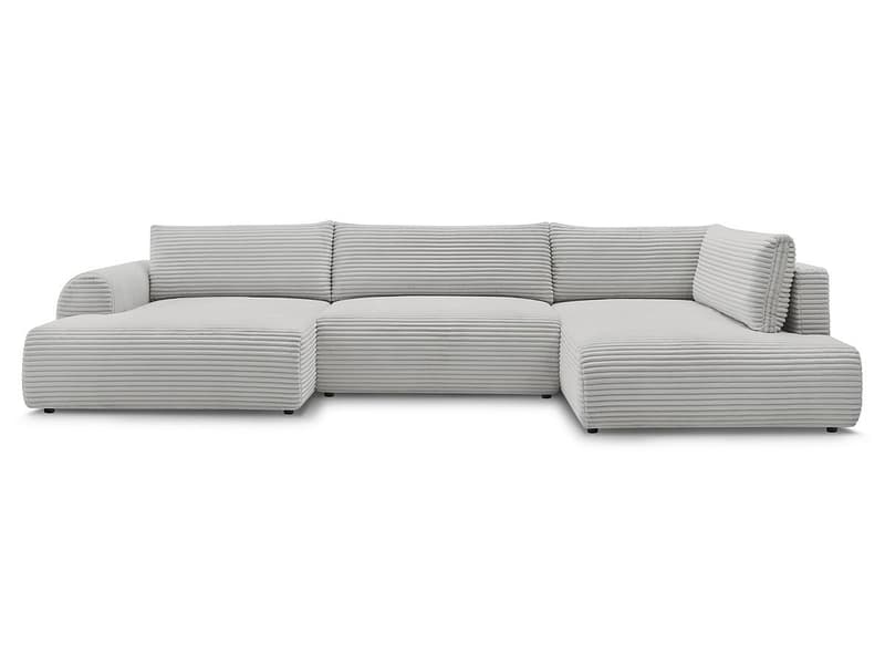 Wohnlandschaft BOBOCHIC LUCIEN Cord-Stoff hellgrau