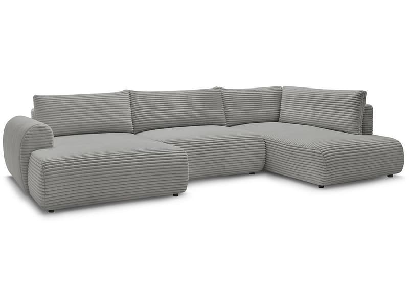 Wohnlandschaft BOBOCHIC LUCIEN Cord-Stoff dunkelgrau