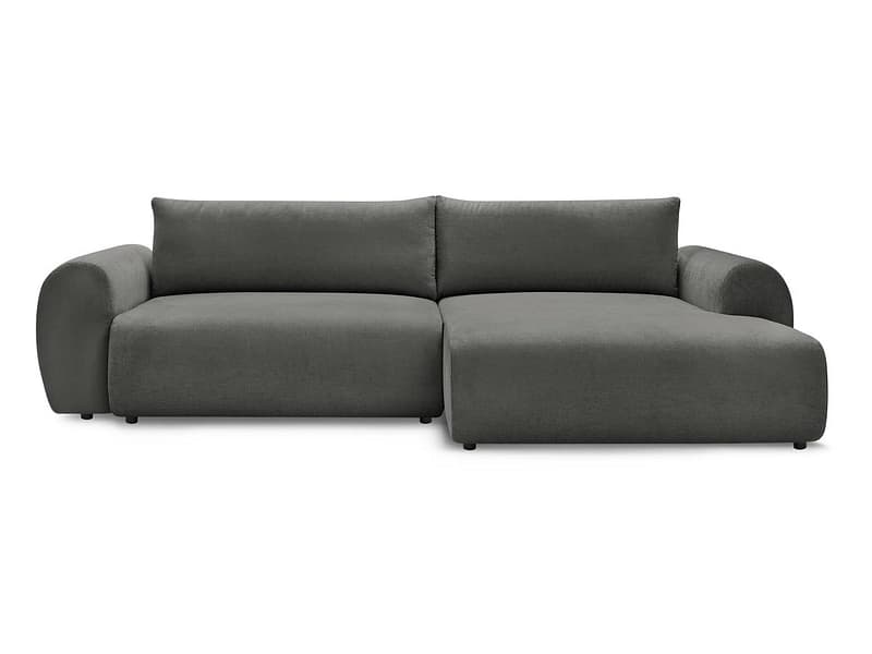 Ecksofa BOBOCHIC LUCIEN Stoff dunkelgrau