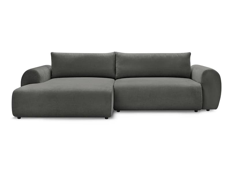 Ecksofa BOBOCHIC LUCIEN Stoff dunkelgrau