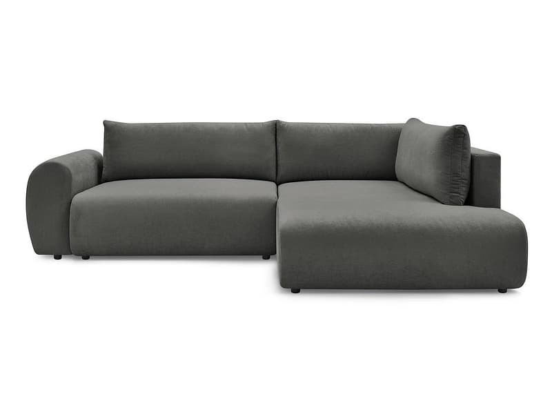 Ecksofa BOBOCHIC LUCIEN Stoff dunkelgrau