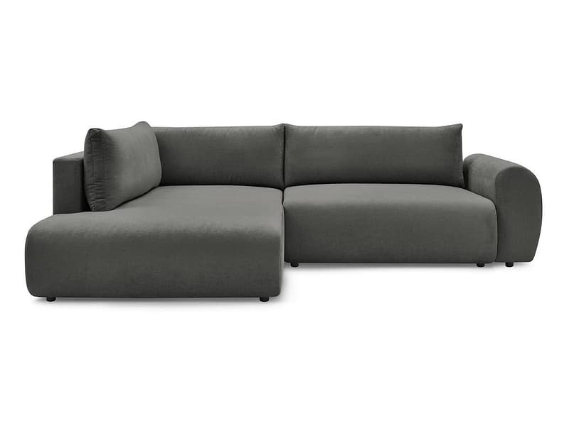Ecksofa BOBOCHIC LUCIEN Stoff dunkelgrau