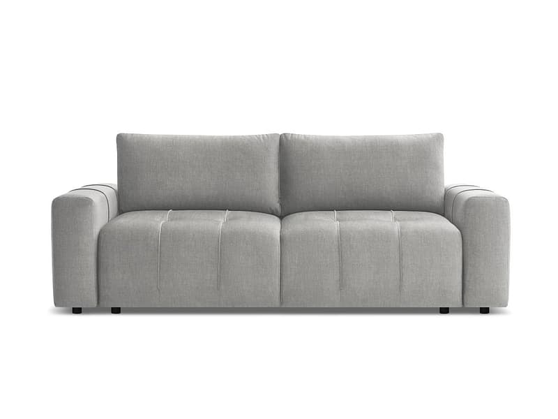 3er Sofa BOBOCHIC ARSENE Samt hellgrau
