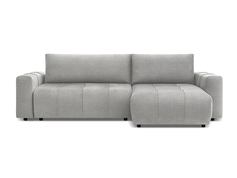 Ecksofa BOBOCHIC ARSENE Samt hellgrau