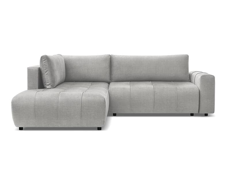 Ecksofa BOBOCHIC ARSENE Samt hellgrau