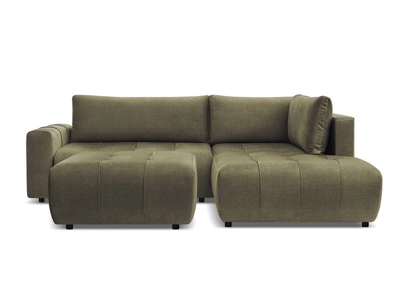 Ecksofa mit Hocker BOBOCHIC ARSENE Samt grün