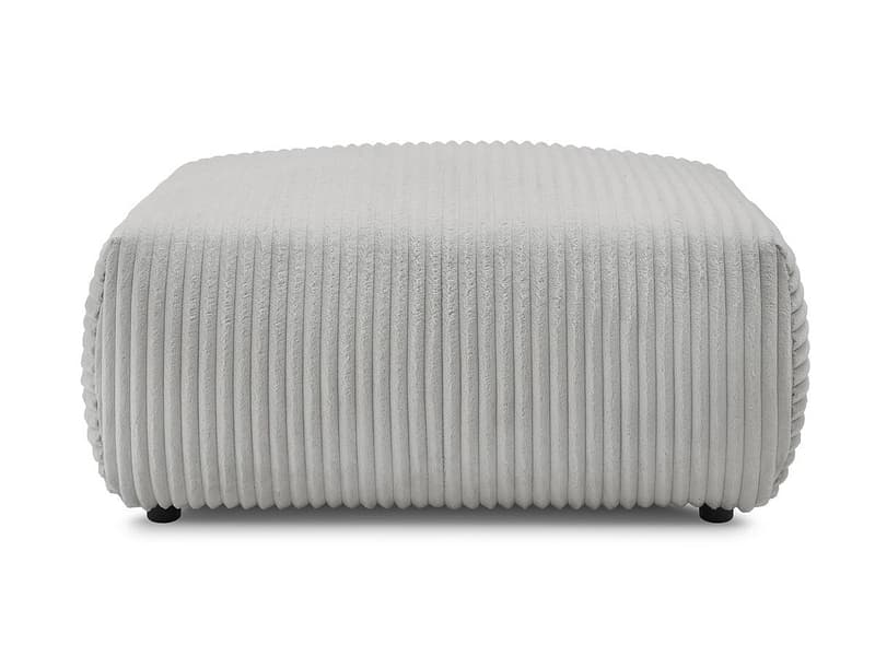 Hocker BOBOCHIC LUCIEN 108x108x46cm cord-stoff hellgrau