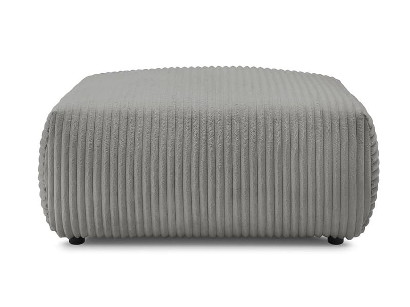 Hocker BOBOCHIC LUCIEN 108x108x46cm cord-stoff dunkelgrau