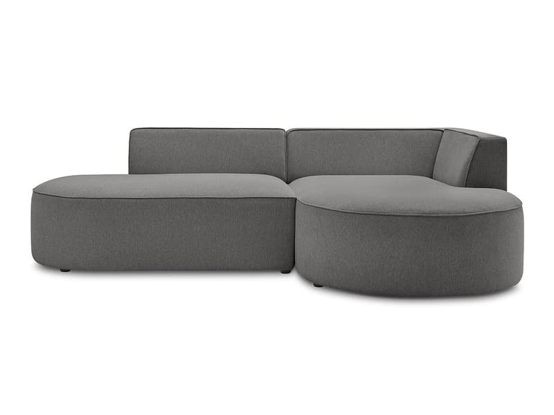 Ecksofa BOBOCHIC ROUSSEAU Stoff chiniert dunkelgrau