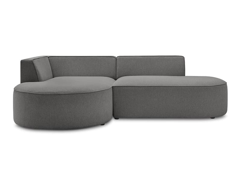Ecksofa BOBOCHIC ROUSSEAU Stoff chiniert dunkelgrau