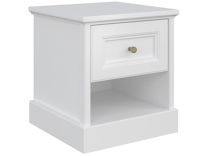 Nachttisch ELENA 1 Schublade 42.6x44.6x47.8cm weiss unifarben