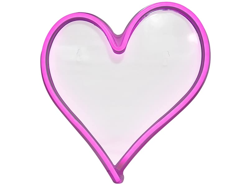 Dekorationsobjekt LED HEART 32cm rosa