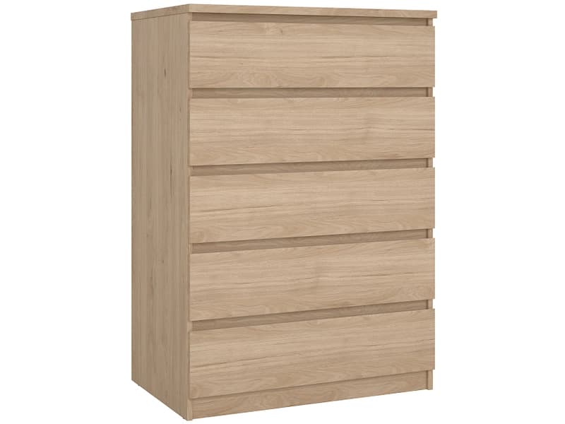 Kommode NAIA 5 Schubladen 50x77x111.3cm jackson eiche matt