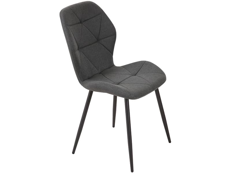 Stuhl LUNA Stoff grau