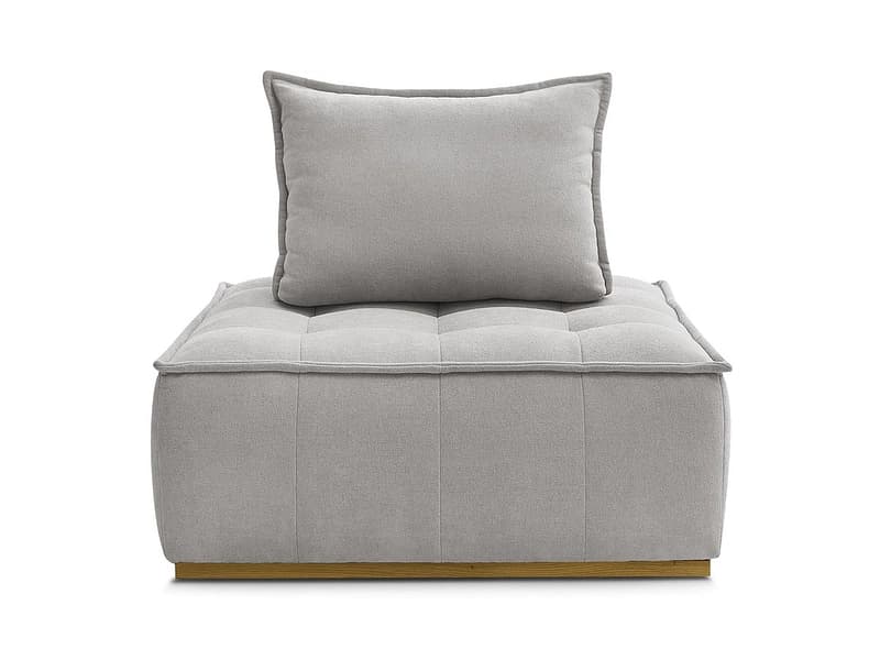 Modulare Sessel für Sofa BOBOCHIC ELISA Stoff mit Textur hellgrau