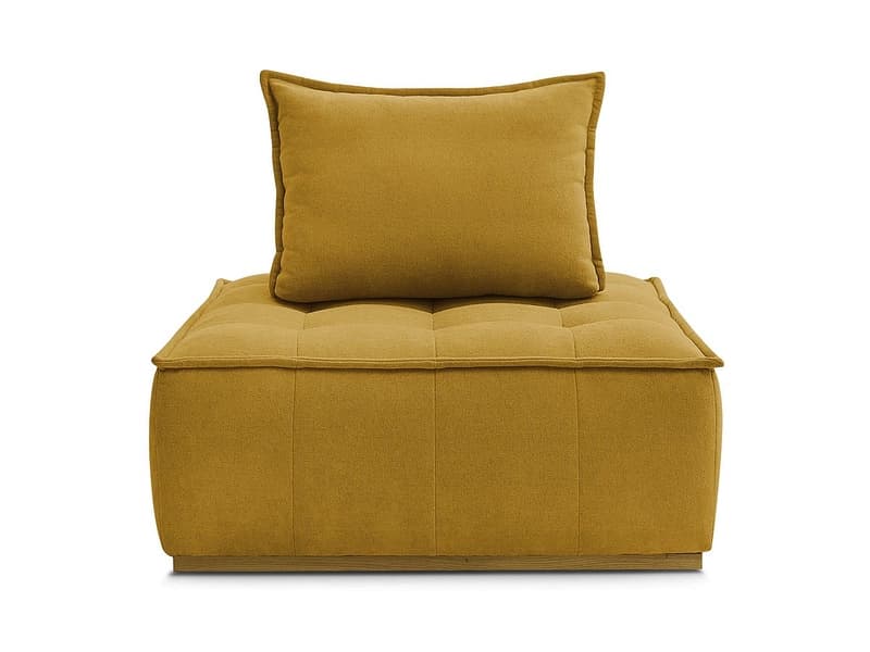 Modulare Sessel für Sofa BOBOCHIC ELISA Stoff mit Textur gelb