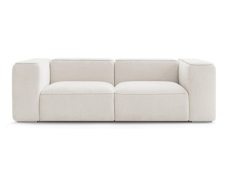 2er Sofa BOBOCHIC ZEPHYR Stoff mit Textur weiss