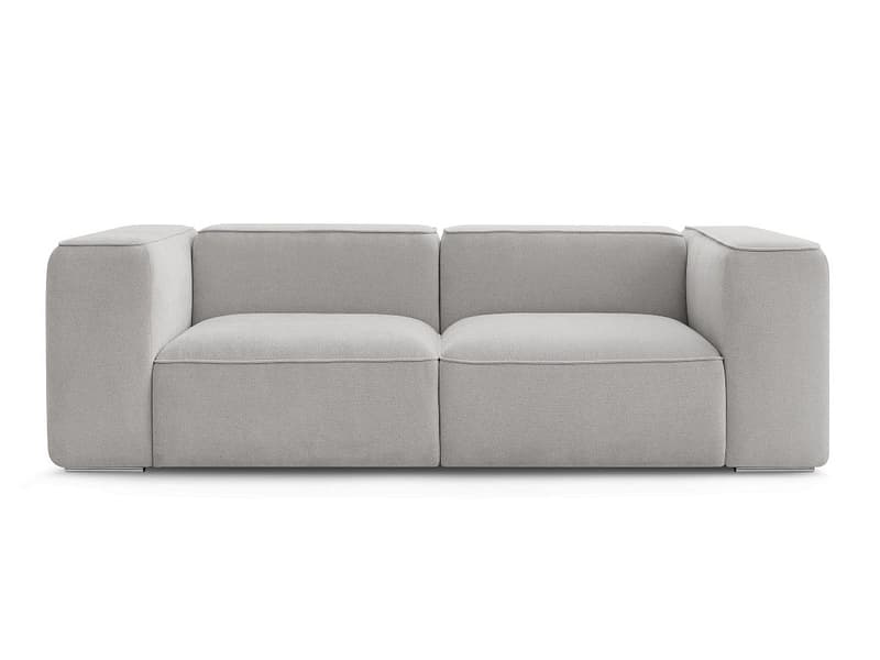 2er Sofa BOBOCHIC ZEPHYR Stoff mit Textur hellgrau