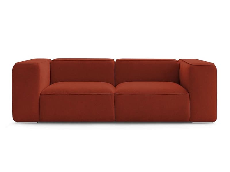 2er Sofa BOBOCHIC ZEPHYR Stoff mit Textur orange