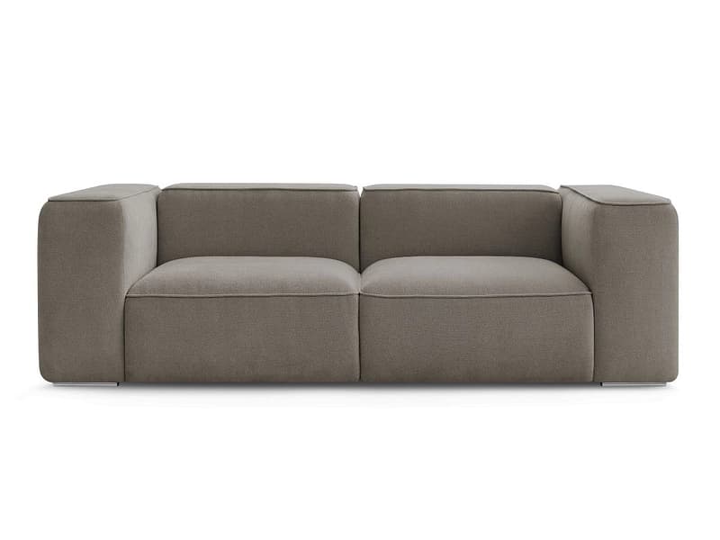 2er Sofa BOBOCHIC ZEPHYR Stoff mit Textur taupe