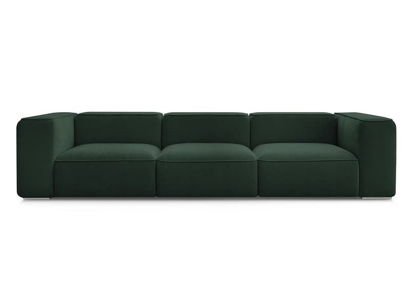 3er Sofa BOBOCHIC ZEPHYR Stoff mit Textur grün