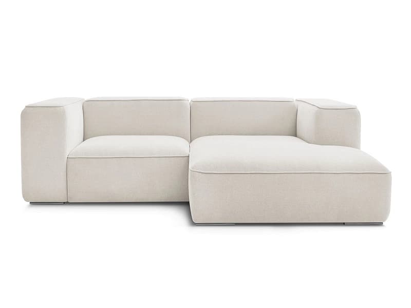 Ecksofa BOBOCHIC ZEPHYR Stoff mit Textur weiss