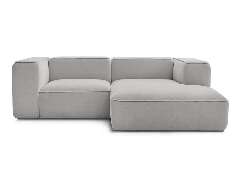 Ecksofa BOBOCHIC ZEPHYR Stoff mit Textur hellgrau