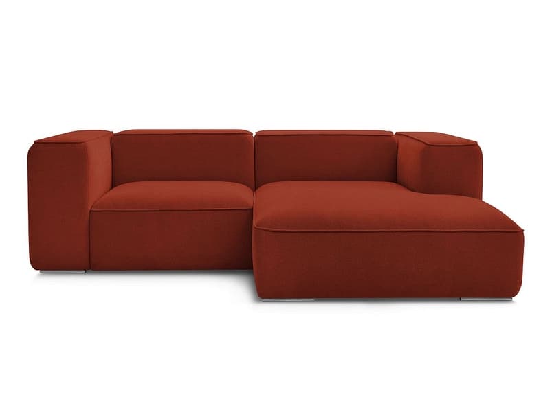Ecksofa BOBOCHIC ZEPHYR Stoff mit Textur orange