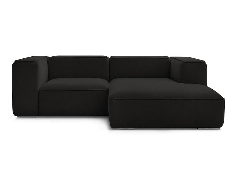 Ecksofa BOBOCHIC ZEPHYR Stoff mit Textur schwarz