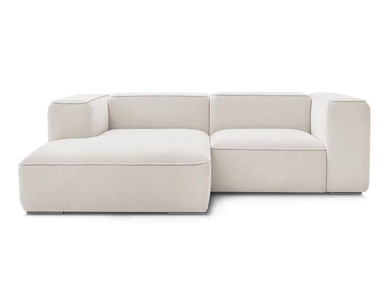 Ecksofa BOBOCHIC ZEPHYR Stoff mit Textur weiss