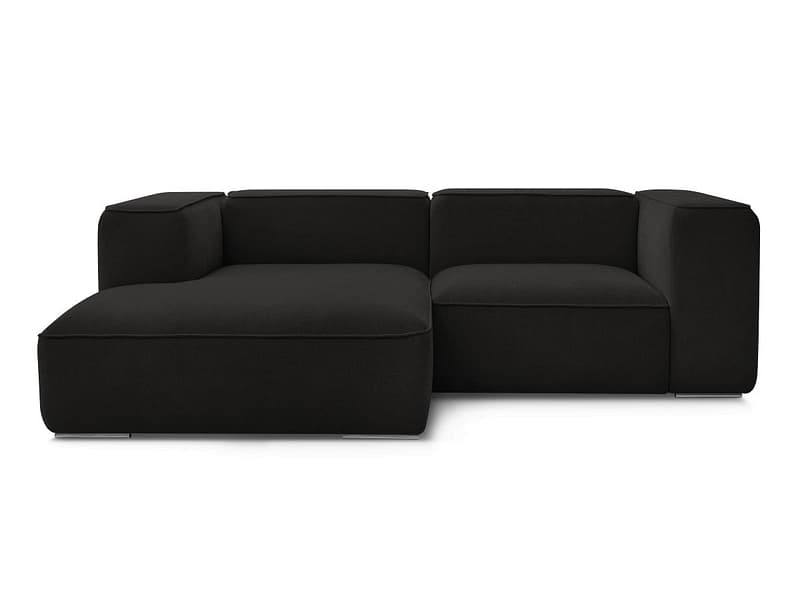 Ecksofa BOBOCHIC ZEPHYR Stoff mit Textur schwarz