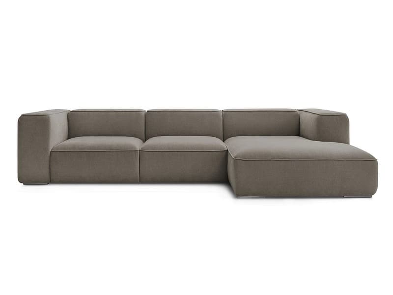 Ecksofa BOBOCHIC ZEPHYR Stoff mit Textur taupe