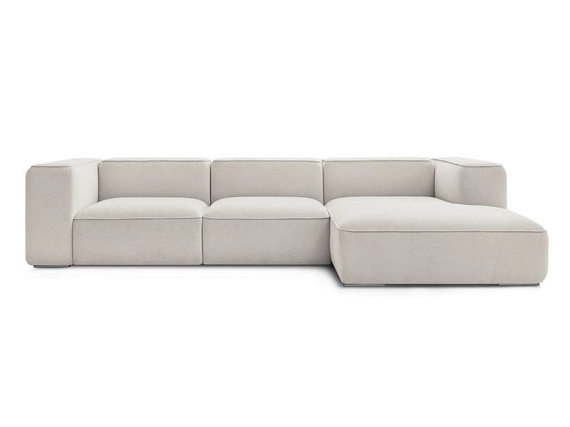 Ecksofa BOBOCHIC ZEPHYR Stoff mit Textur beige