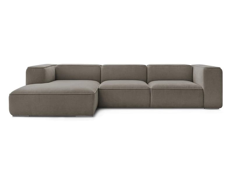 Ecksofa BOBOCHIC ZEPHYR Stoff mit Textur taupe