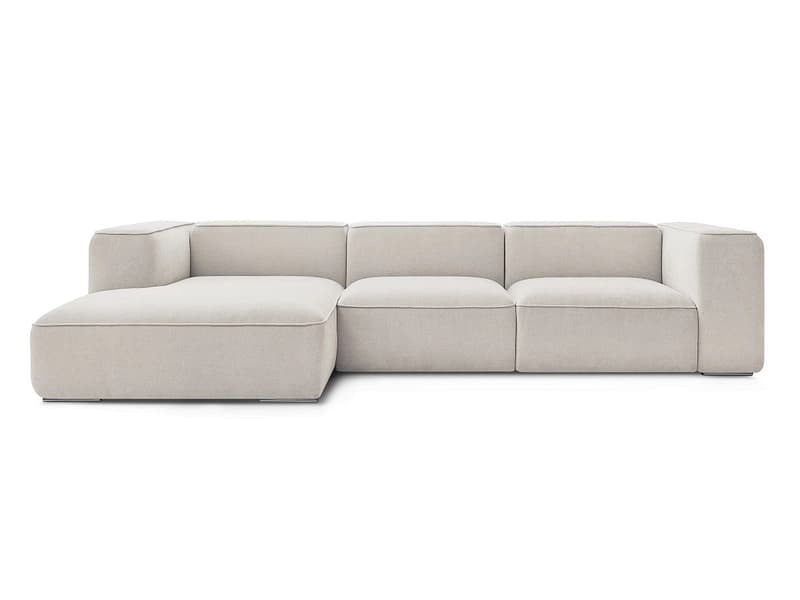 Ecksofa BOBOCHIC ZEPHYR Stoff mit Textur beige