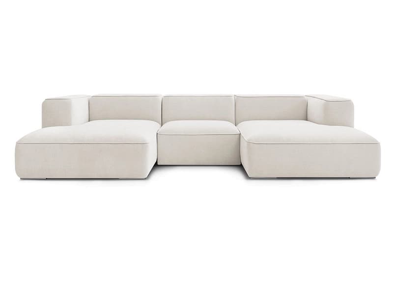 Wohnlandschaft BOBOCHIC ZEPHYR Stoff mit Textur weiss