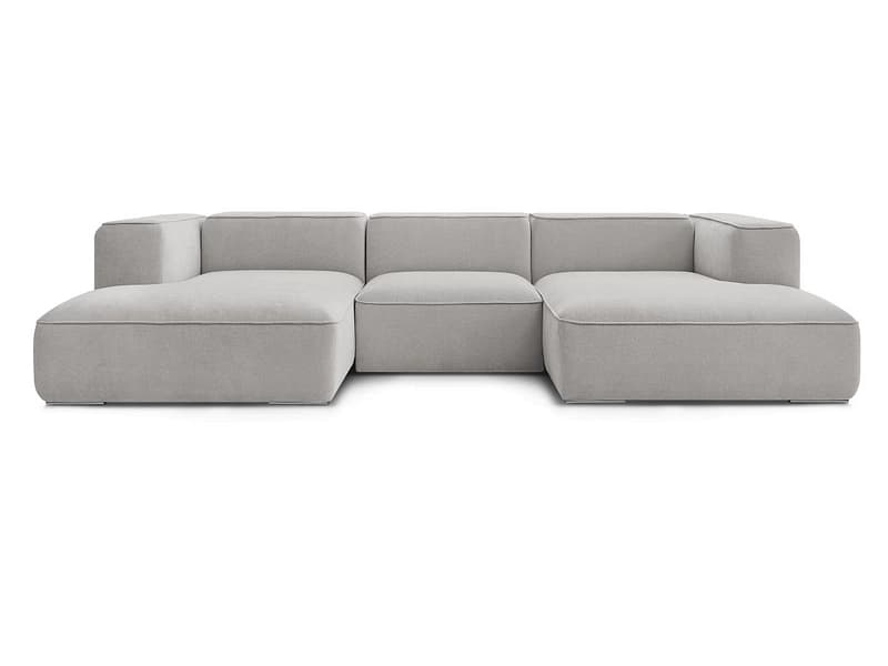 Wohnlandschaft BOBOCHIC ZEPHYR Stoff mit Textur hellgrau