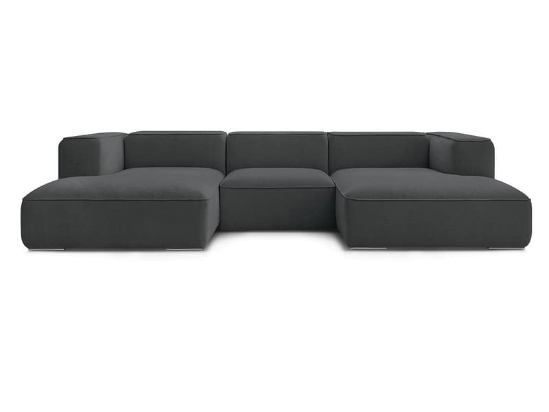 Wohnlandschaft BOBOCHIC ZEPHYR Stoff mit Textur dunkelgrau