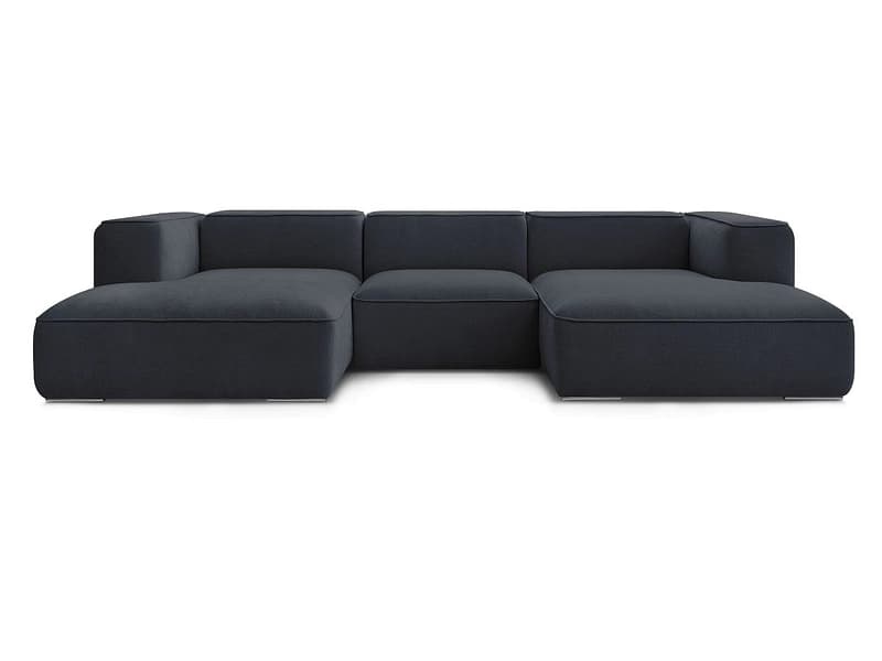 Wohnlandschaft BOBOCHIC ZEPHYR Stoff mit Textur dunkelblau