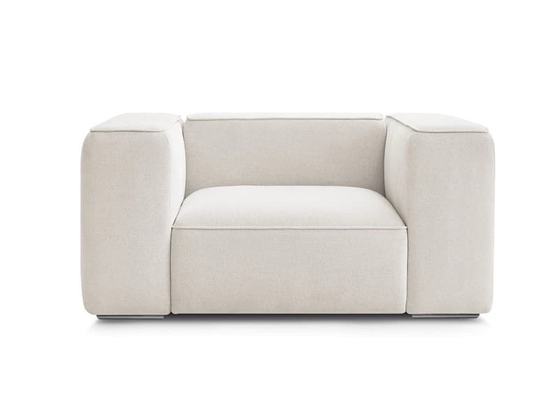 Sessel BOBOCHIC ZEPHYR Stoff mit Textur weiss