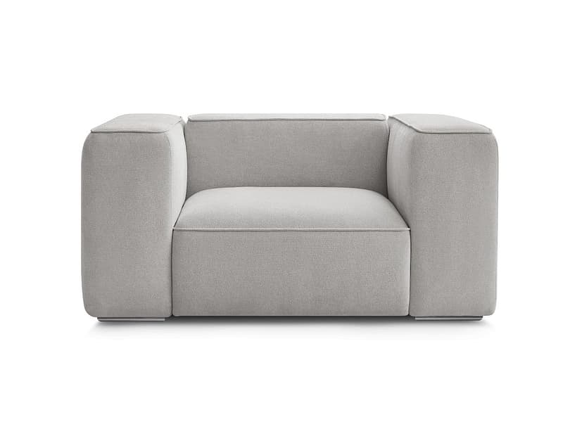 Sessel BOBOCHIC ZEPHYR Stoff mit Textur hellgrau