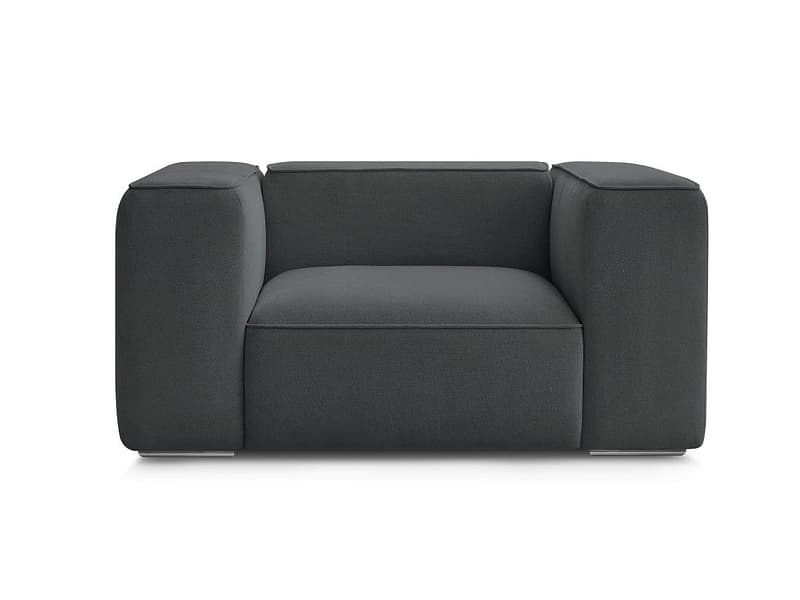 Sessel BOBOCHIC ZEPHYR Stoff mit Textur dunkelgrau