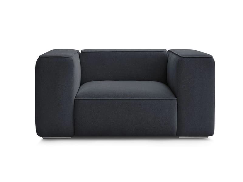 Sessel BOBOCHIC ZEPHYR Stoff mit Textur dunkelblau
