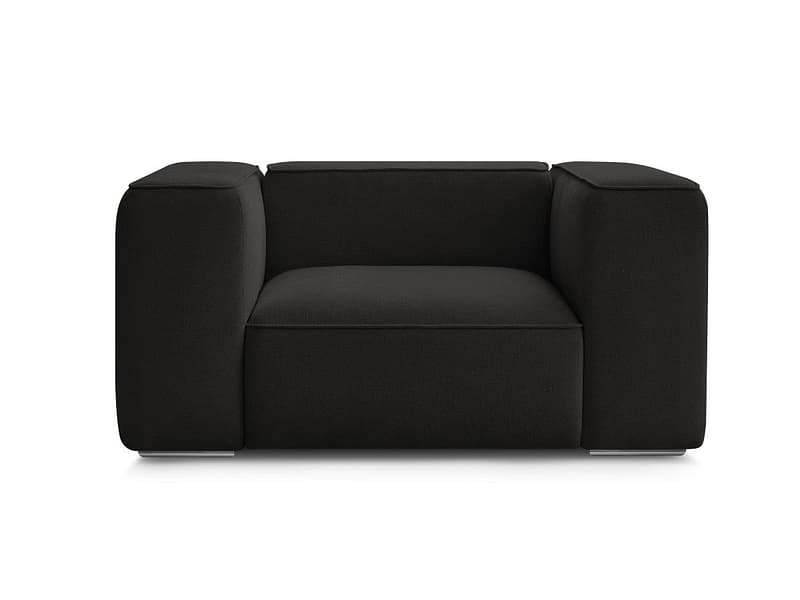 Sessel BOBOCHIC ZEPHYR Stoff mit Textur schwarz