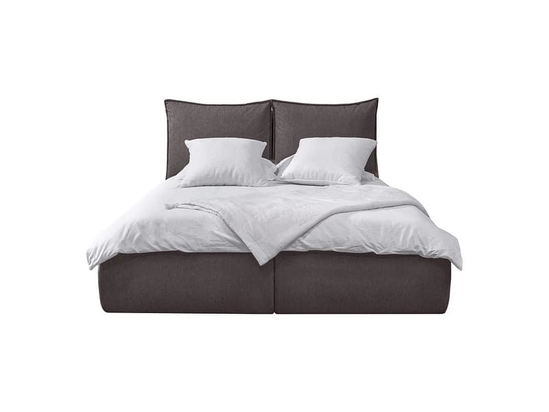 Kastenbett BOBOCHIC GARANCE 160x200cm stoff dunkelgrau