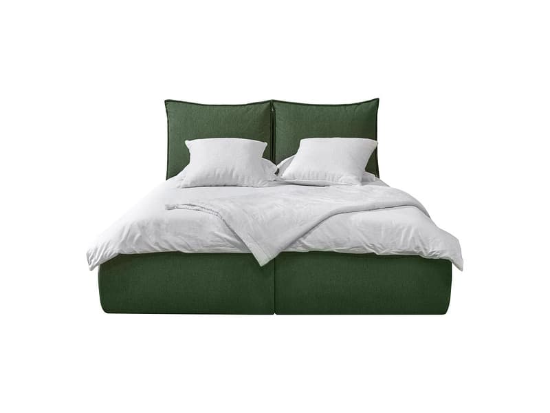 Kastenbett BOBOCHIC GARANCE 160x200cm stoff grün