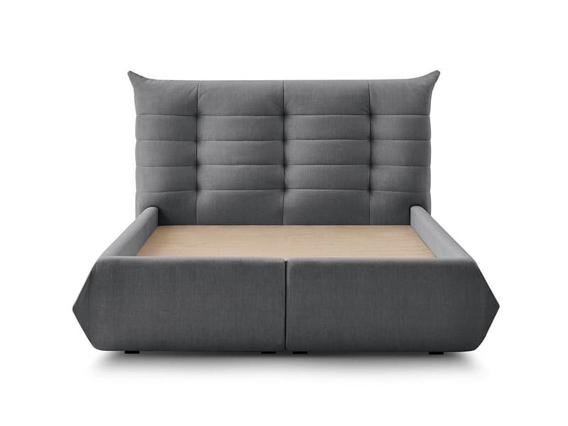 Kastenbett BOBOCHIC CLOTHILDE 160x200cm spanplatte dunkelgrau