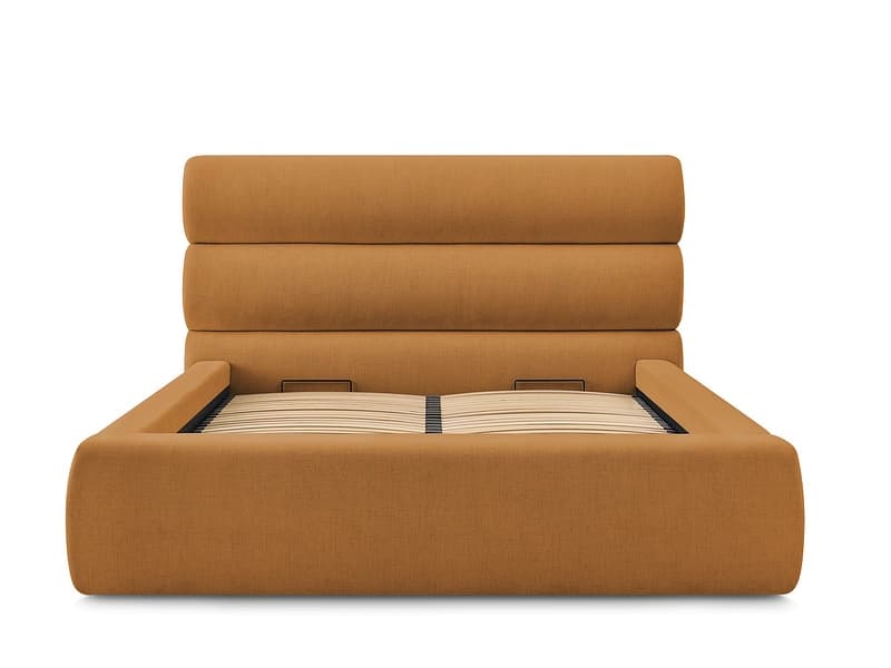 Kastenbett BOBOCHIC JAGNA 160x200cm stoff gelb